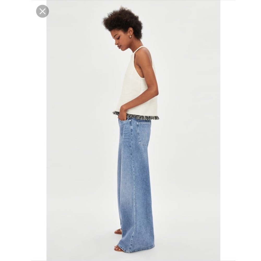 ✨Zara TRF tweed halter w/fringe hem szL - Picture 3 of 8